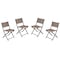 Flash Furniture Brazos Folding Chairs w/Brown Flex Comfort Material Backs and Seats and Black Metal Frames, 4PK 4-TLH-SC-097-BRN-02-GG - alternate 4